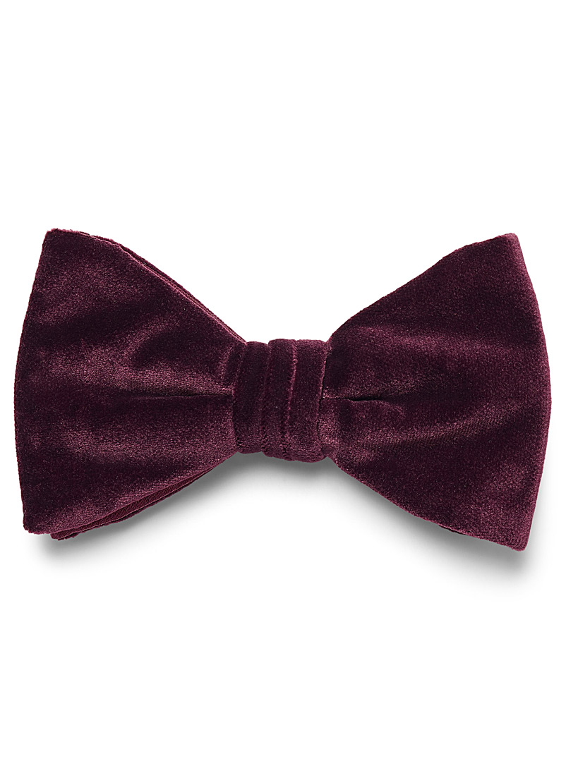 Le 31 Cherry Red Coloured velvet bow tie for men