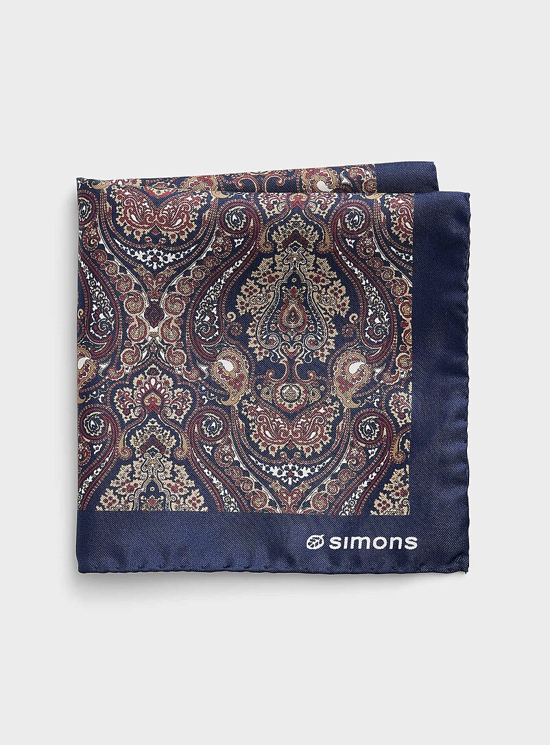 Opulent paisley pocket square product image (primary)