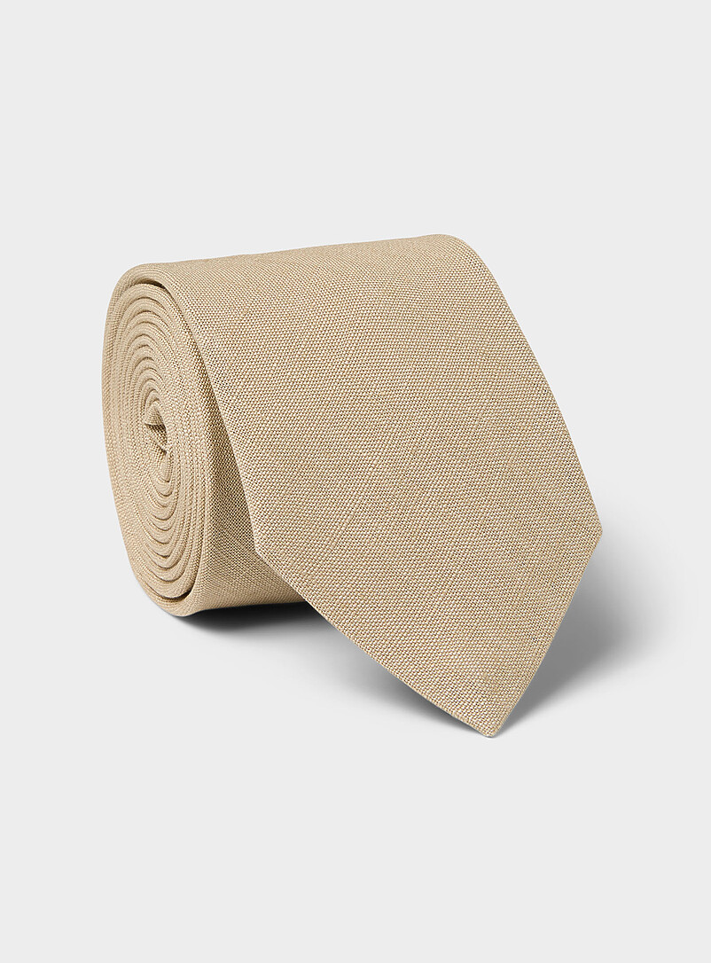 Solid pure linen tie Exclusive collection from Italy product image (primary)