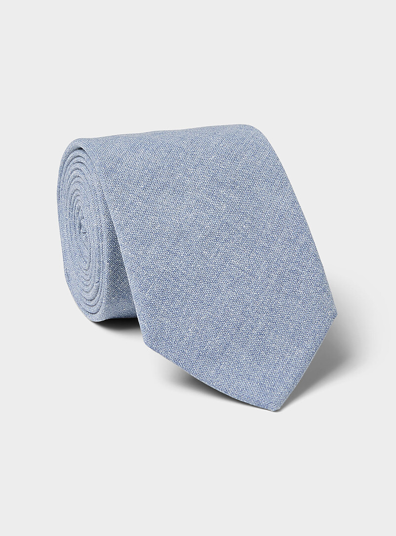 Silk and cotton chambray tie Exclusive collection from Italy product image (primary)