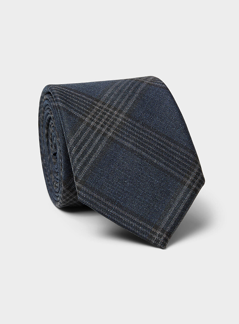 Check Pure Wool Tie Exclusive Collection From Italy