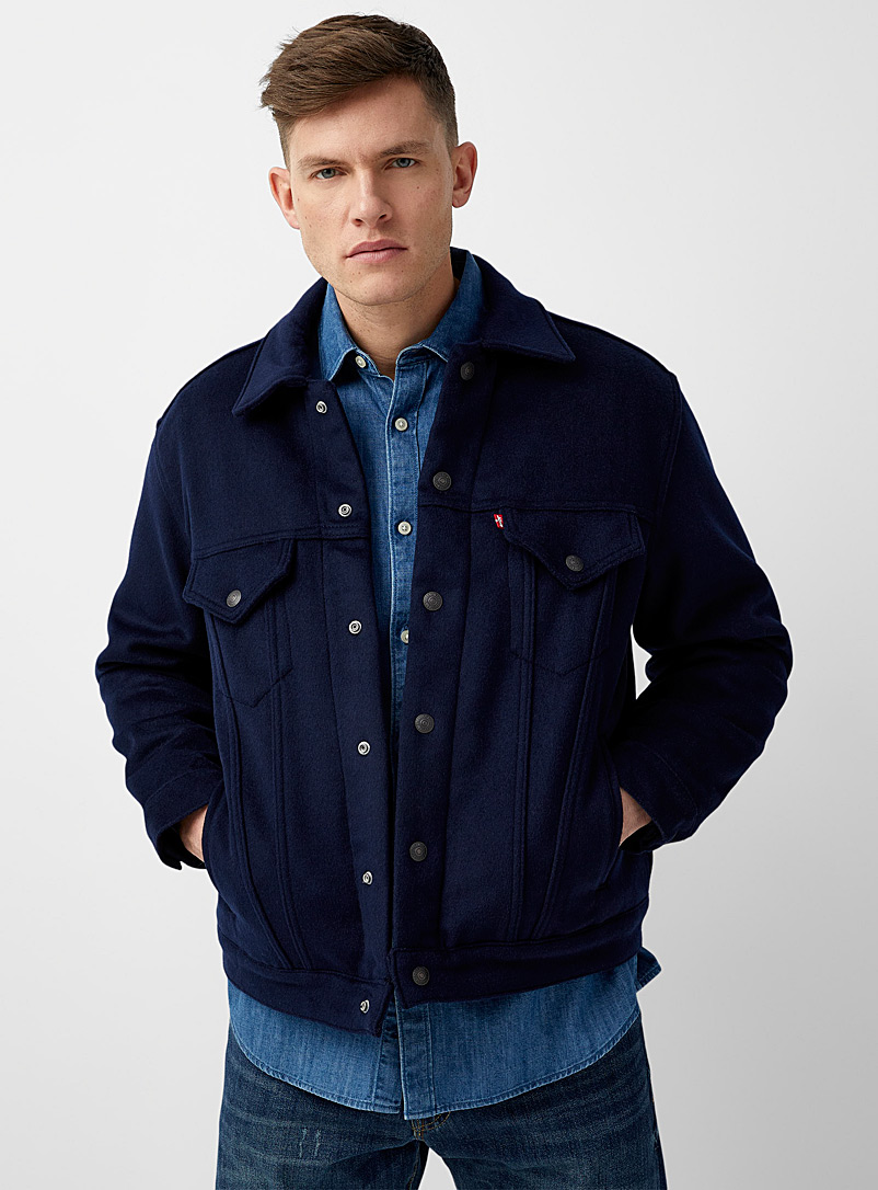 Levi's Blue Felt Trucker jacket for men