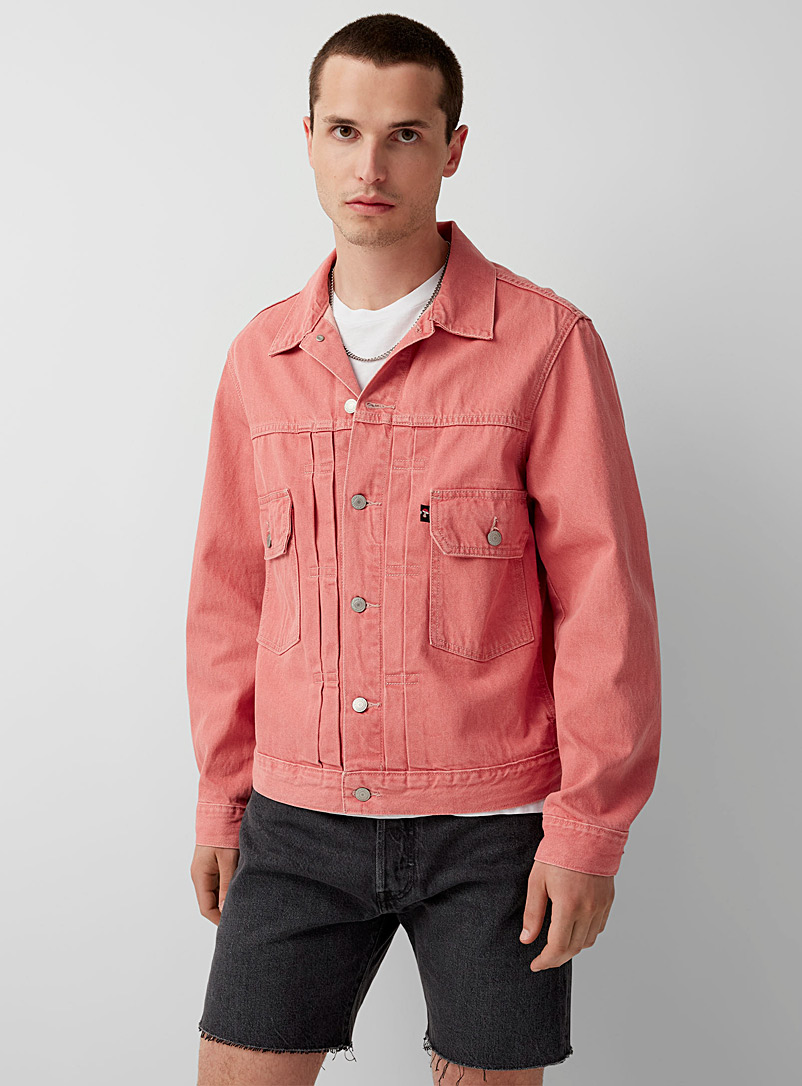 Levi's: La veste Trucker denim rosé Vieux rose pour homme