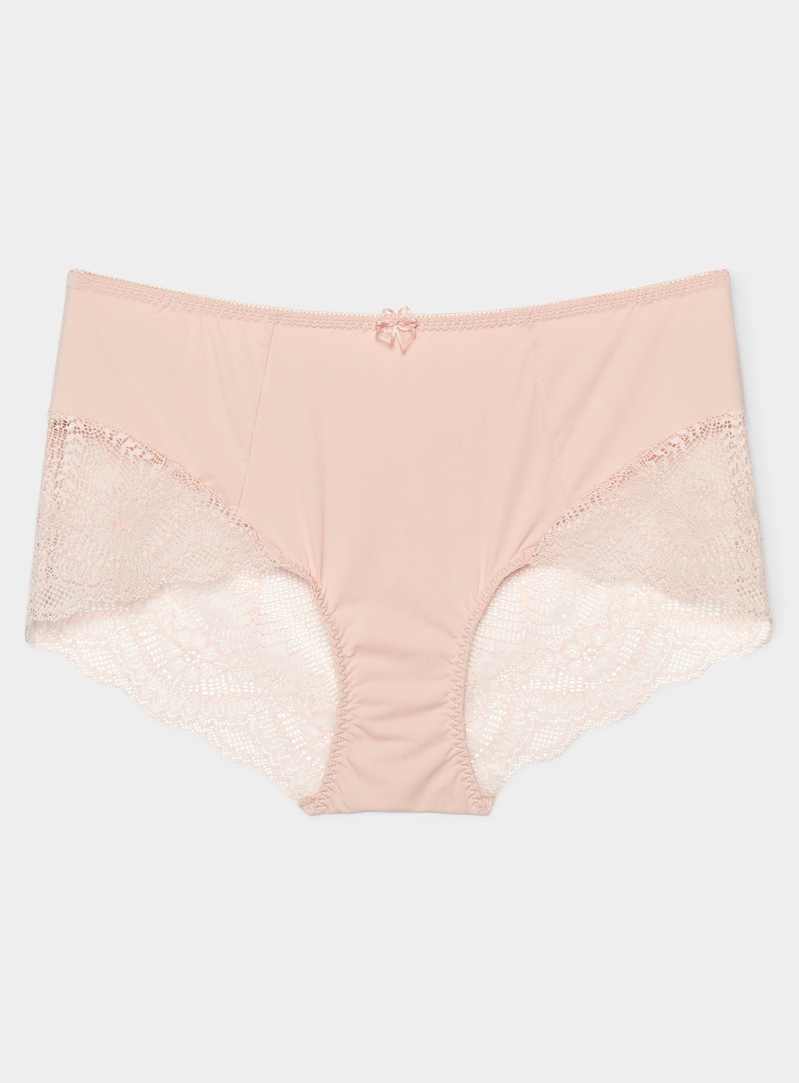Wonderbra Lace Inserts Recycled Nylon Hipster In Dusky Pink