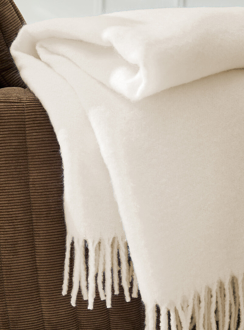 Simons Maison Pine/Bottle Green Powdery tone faux-mohair throw 130 x 170 cm
