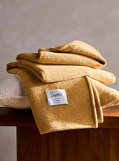 Simons Maison: Le jet&eacute; douce chenille 130 x 150 cm Taupe