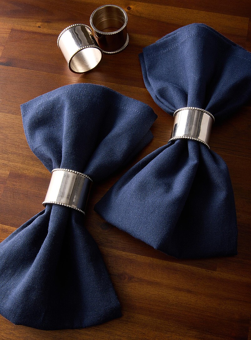 Textured border napkin rings Set of 4 product image (primary)