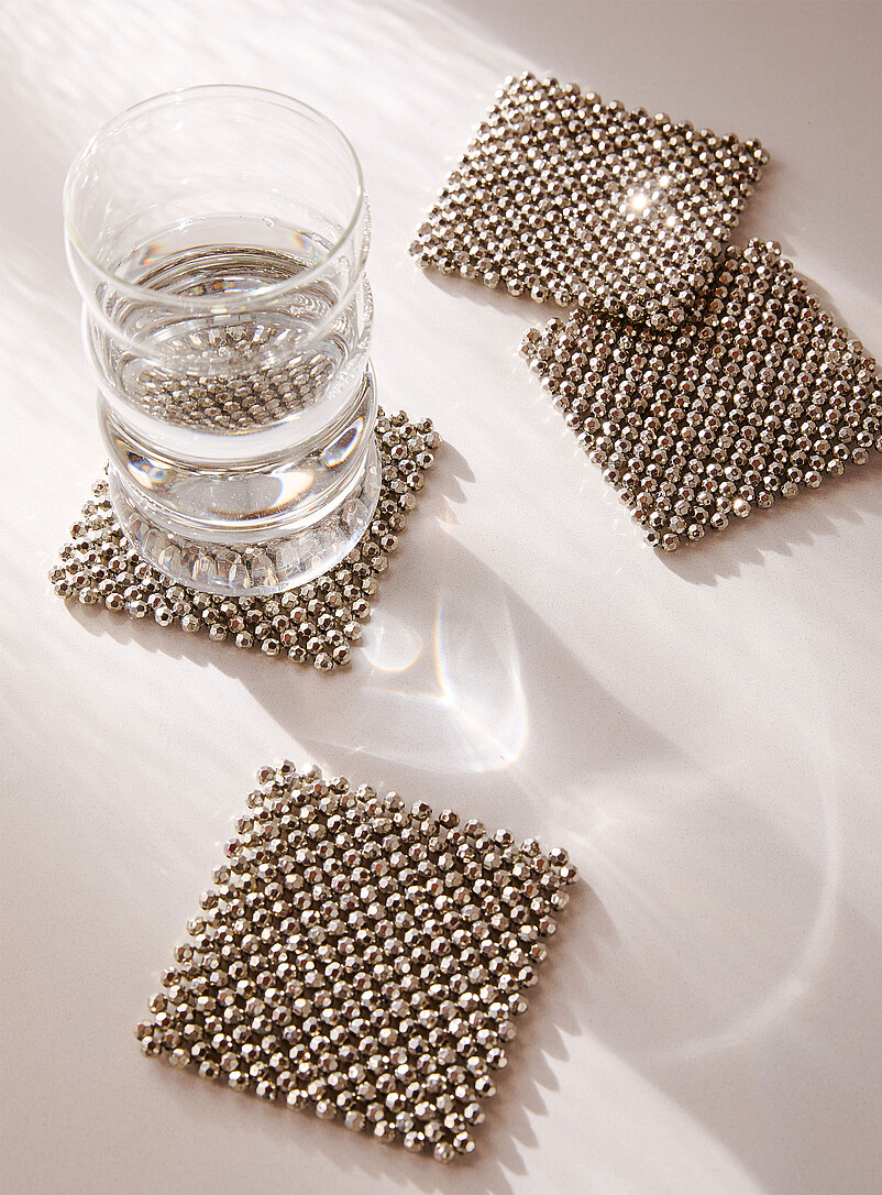 Disco beads coasters Set of 4 product image (primary)