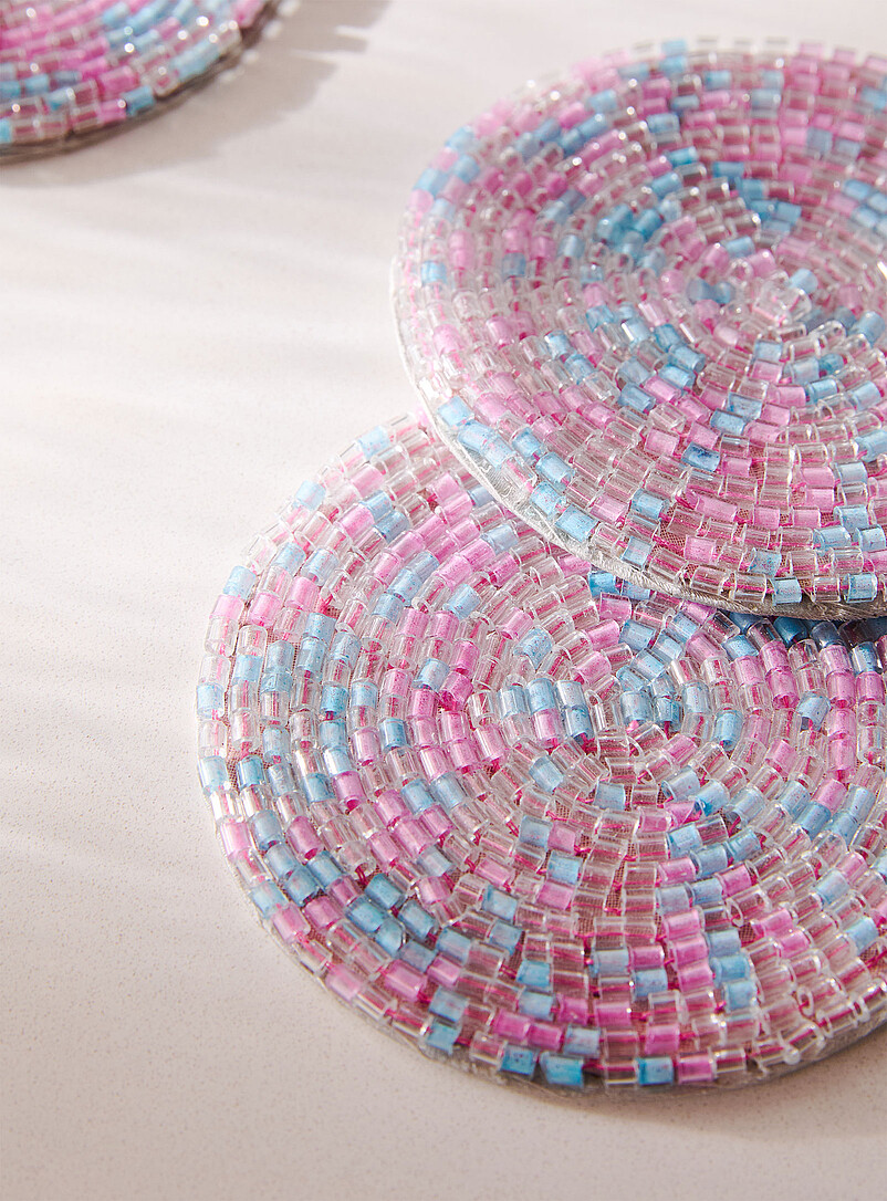 Candy beads coasters Set of 4 product image 2