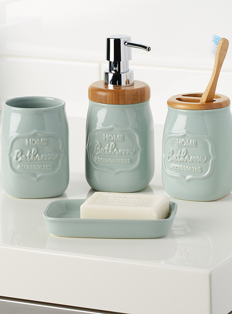Simons Maison Mint Green Water and wood ceramic accessories