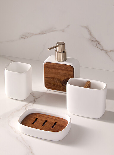 Les accessoires bois d'acacia et r&eacute;sine