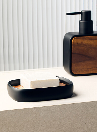 Le porte-savon bois d'acacia et r&eacute;sine