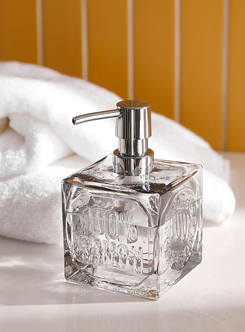 Simons Maison Assorted Cube frosted glass soap dispenser