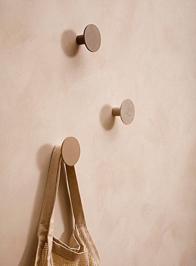 Simons Maison Black Large circular wall-mounted hooks Set of 3