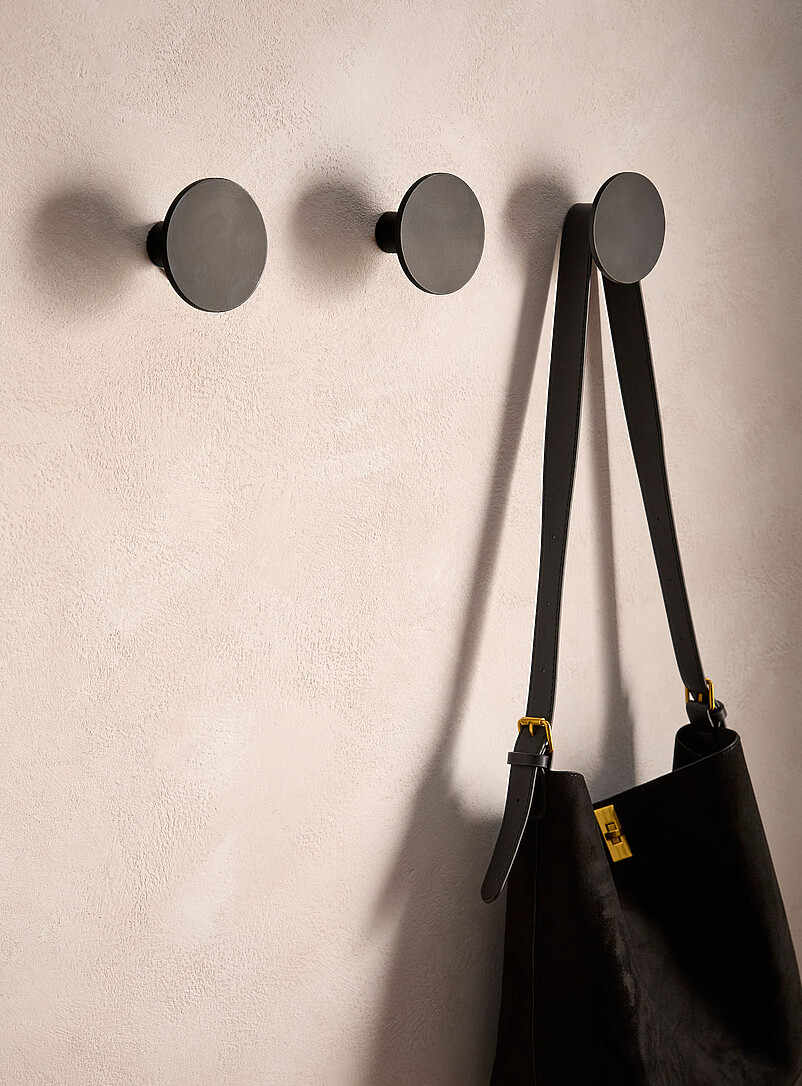 Large circular wall-mounted hooks Set of 3 product image (primary)