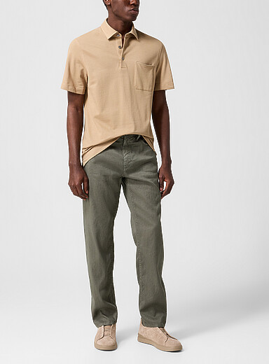 Roccia cotton-linen fitted jean