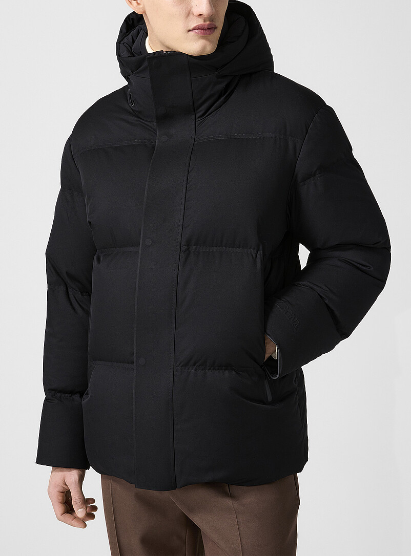 La doudoune courte toile matte Zegna Magasinez les Manteaux