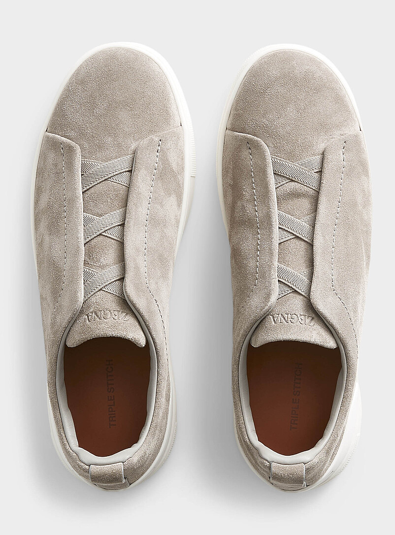 Suede Triple Stitch™ sneakers Men | Zegna | Men's Designer Shoes