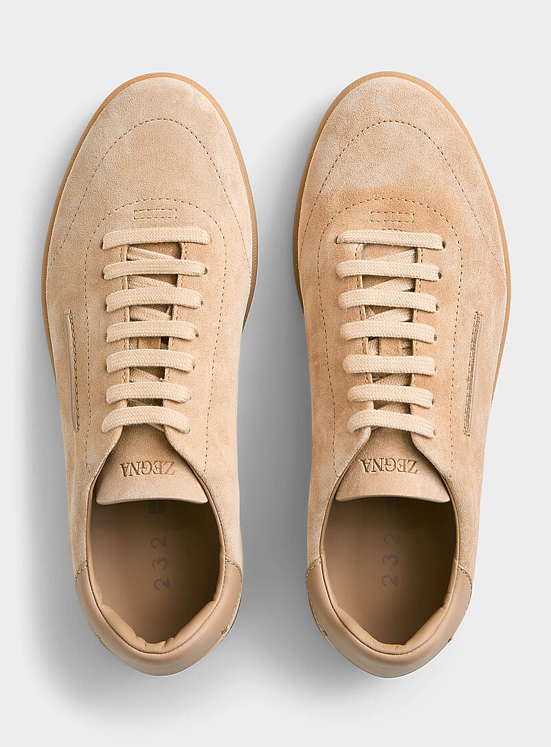 Zegna Green 232 suede sneakers Men for men