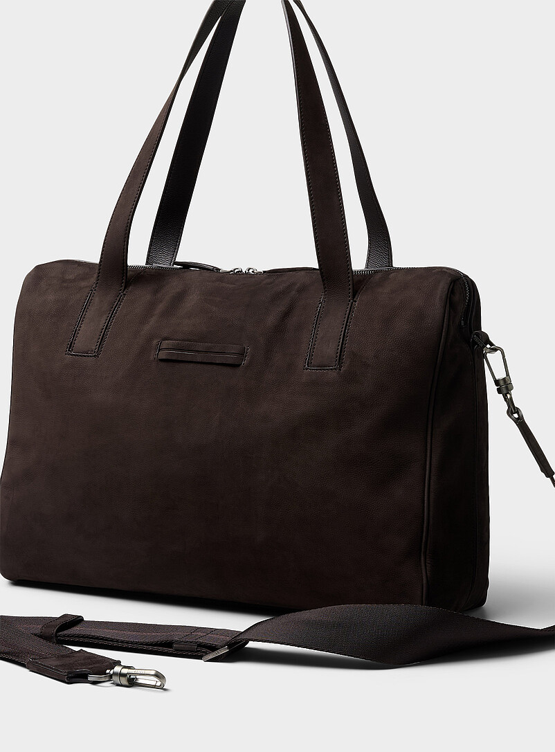 Zegna: Le sac de travail en cuir souple SecondSkin Brun pour homme