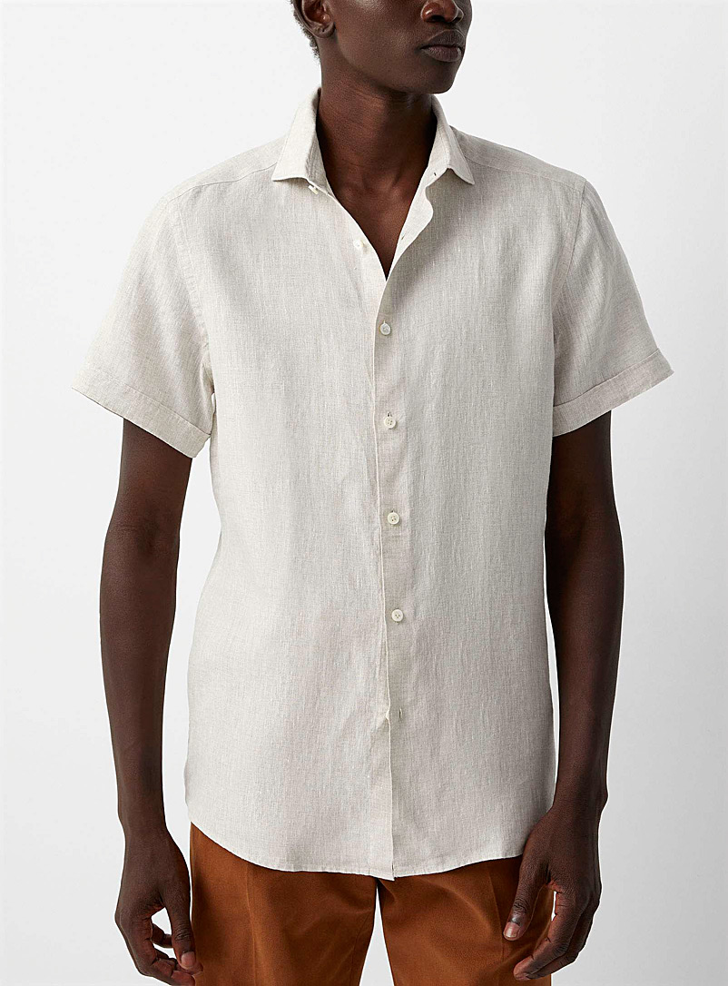 Pure linen chambray shirt | Zegna | | Simons