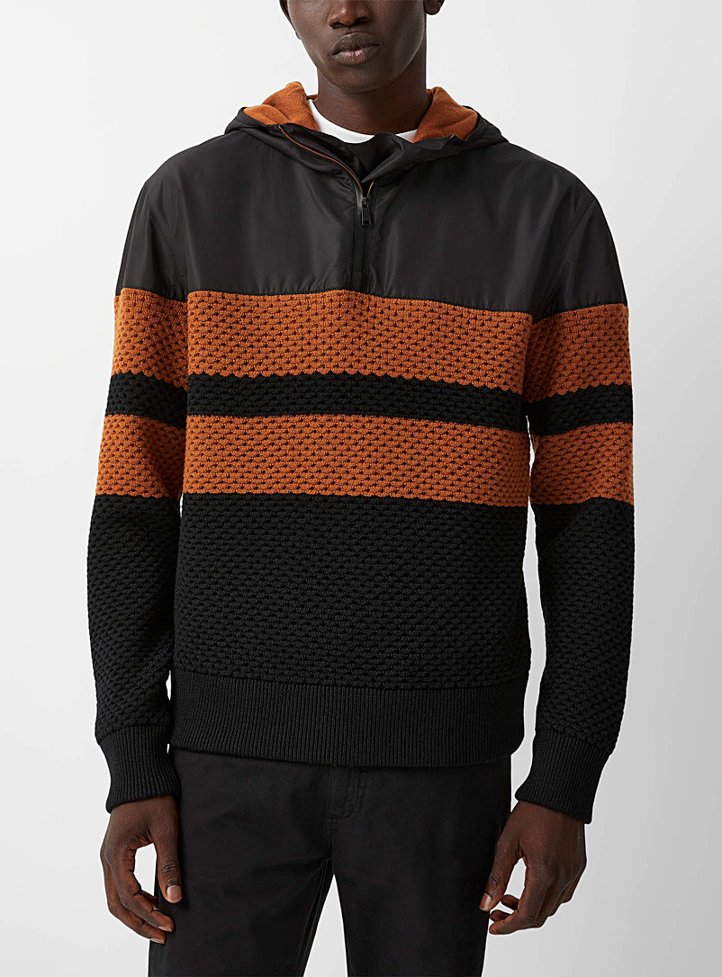 Zegna Black Techmerino hybrid sweater for men