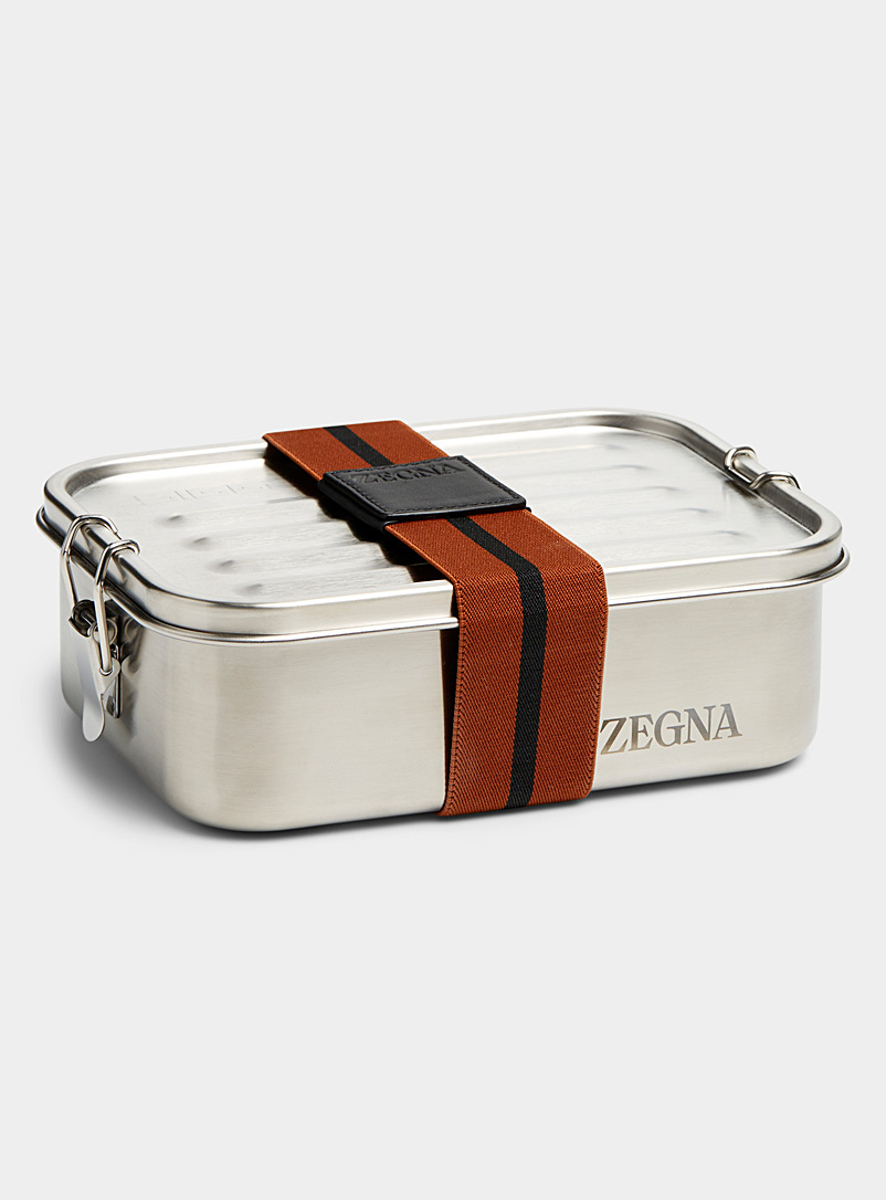 Zegna Silver Gemstone stainless steel lunch box for men