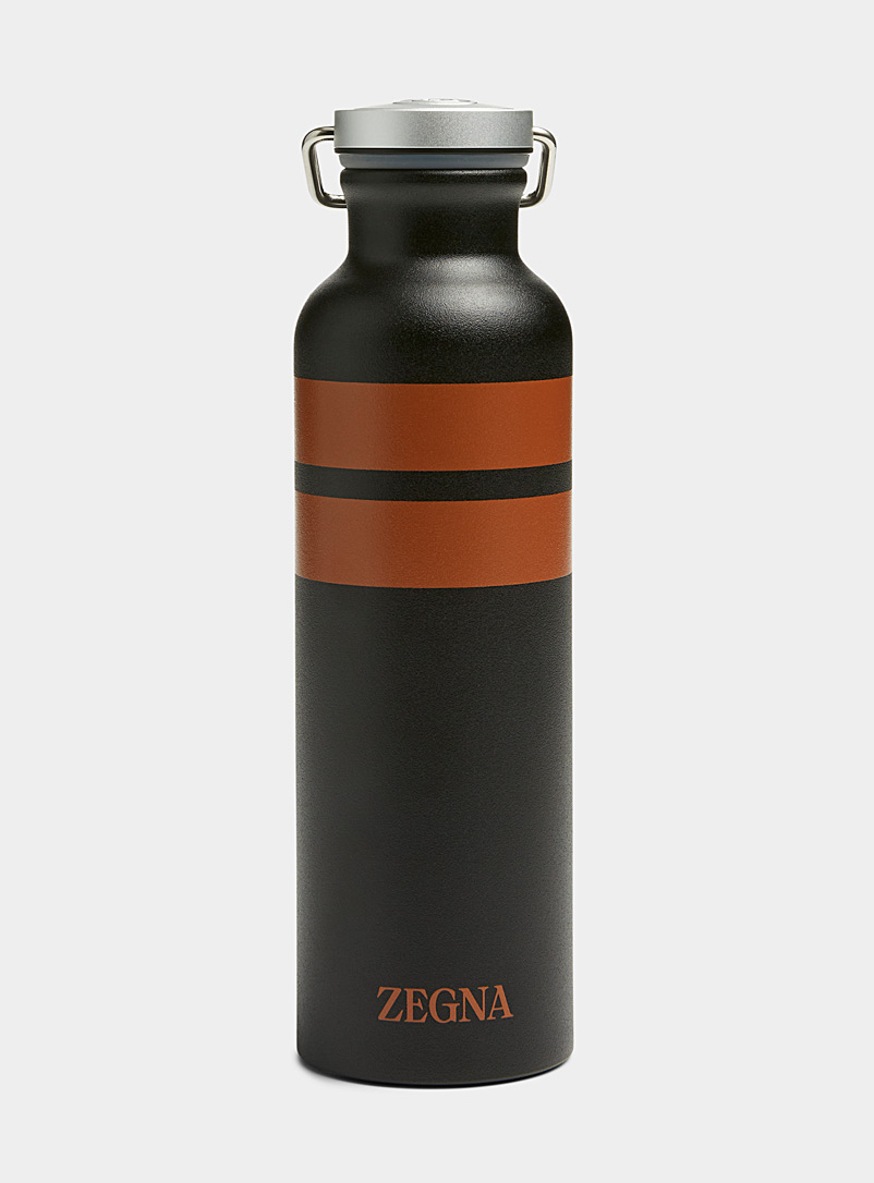 Zegna Black Striped reusable bottle for men