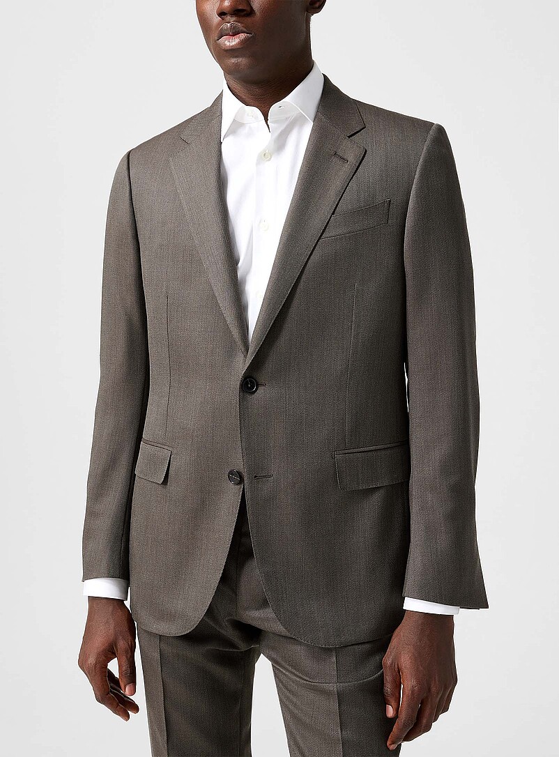 Taupe wool and silk suit product image 2