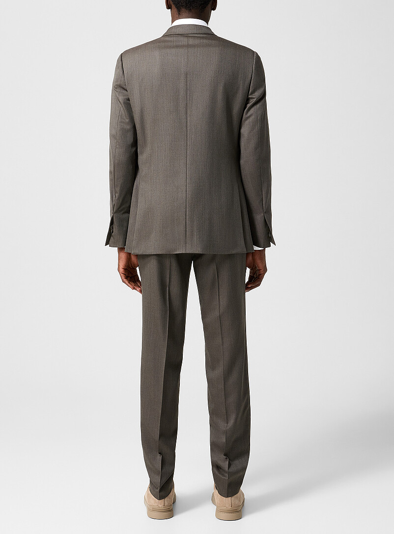 Taupe wool and silk suit product image 3