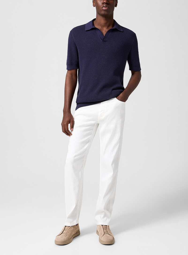 Roccia Cotton-Linen Fitted Jean