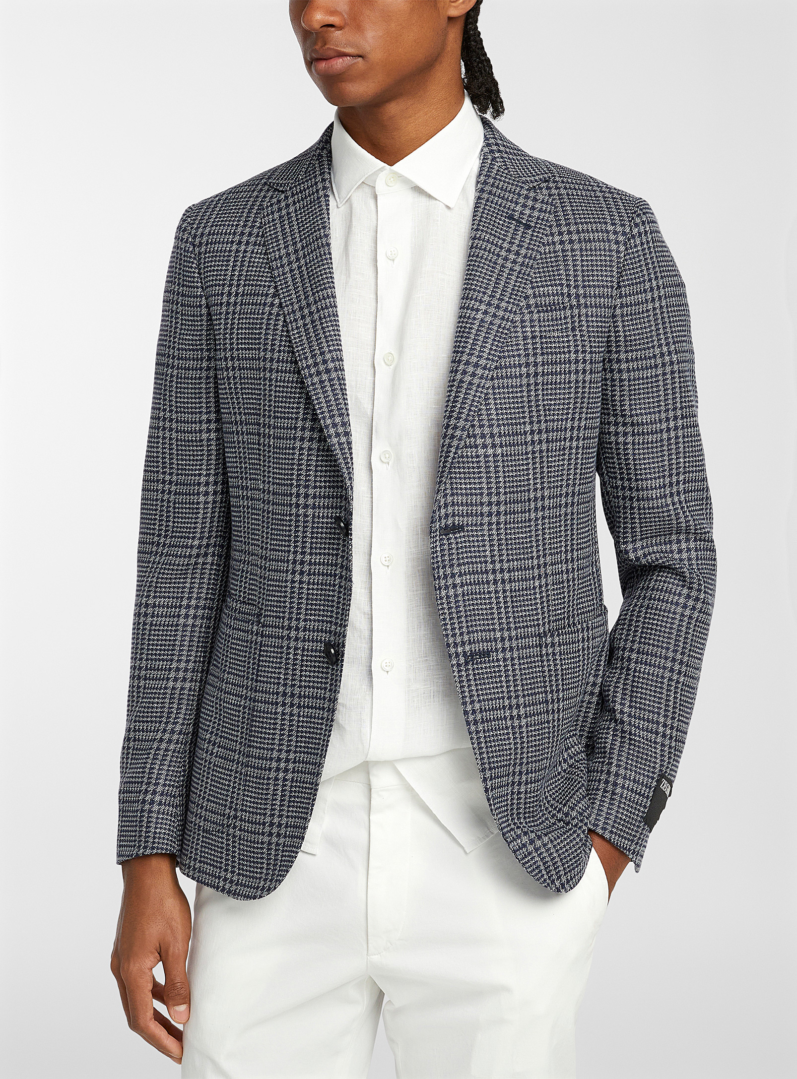 Zegna - Men's Silk and wool Prince of Wales jacket