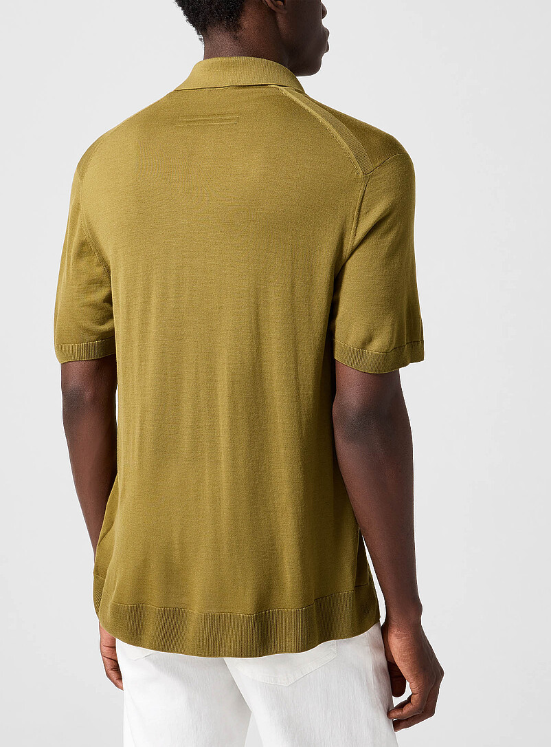 Pure wool knit polo shirt product image 2