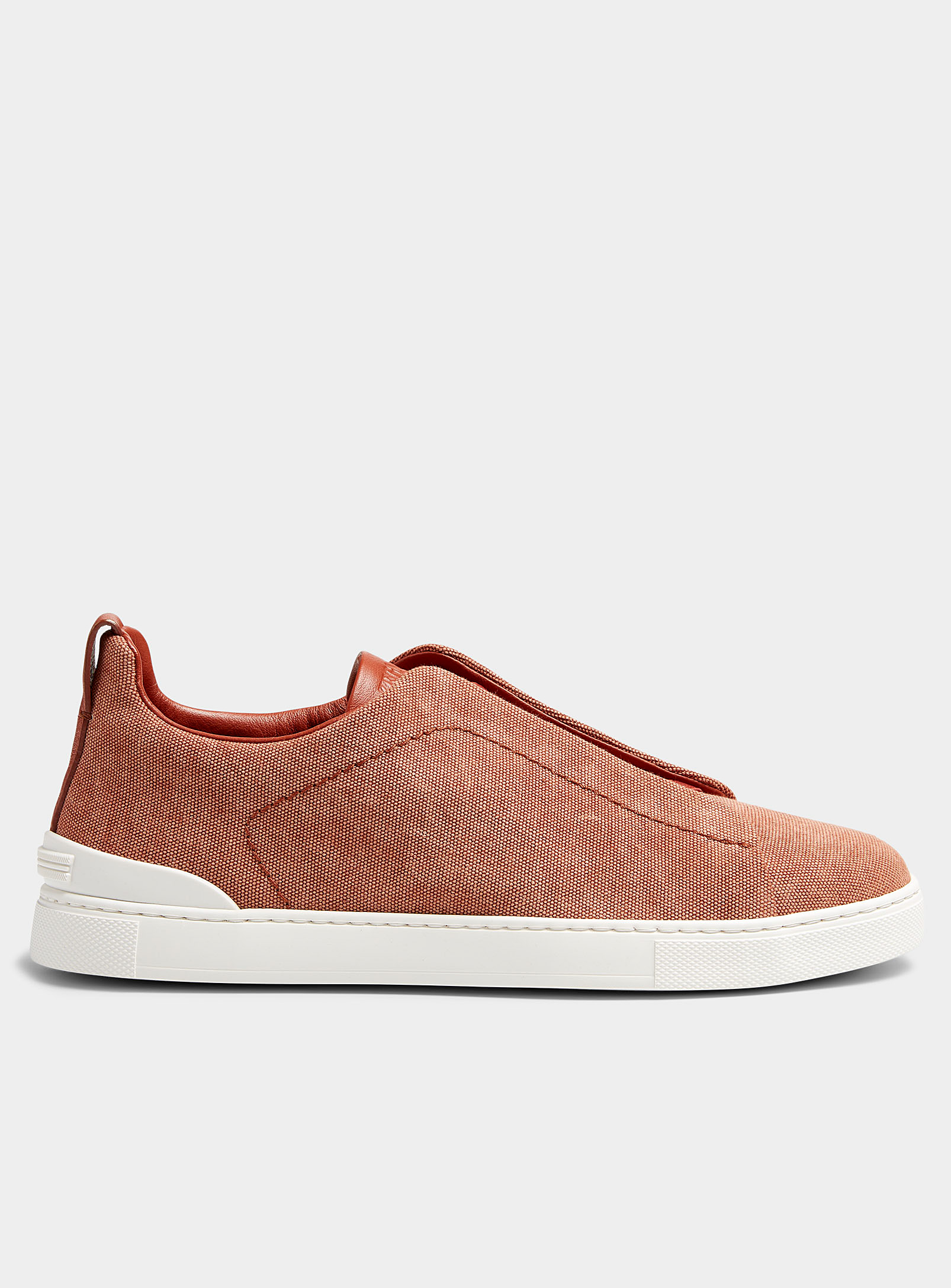 Zegna Oxford Triple Stitch Tm Sneakers Men In Mauve