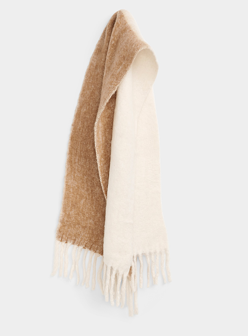 Moment by moment Honey Two-tone scarf for women