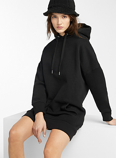 Oversized organic cotton hoodie dress 