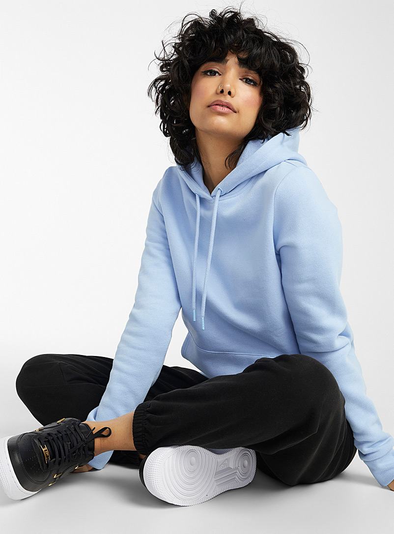Twik Blue Basic organic cotton hoodie for women