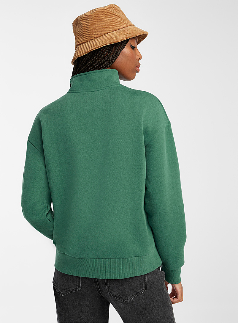 Colour block half-zip sweatshirt