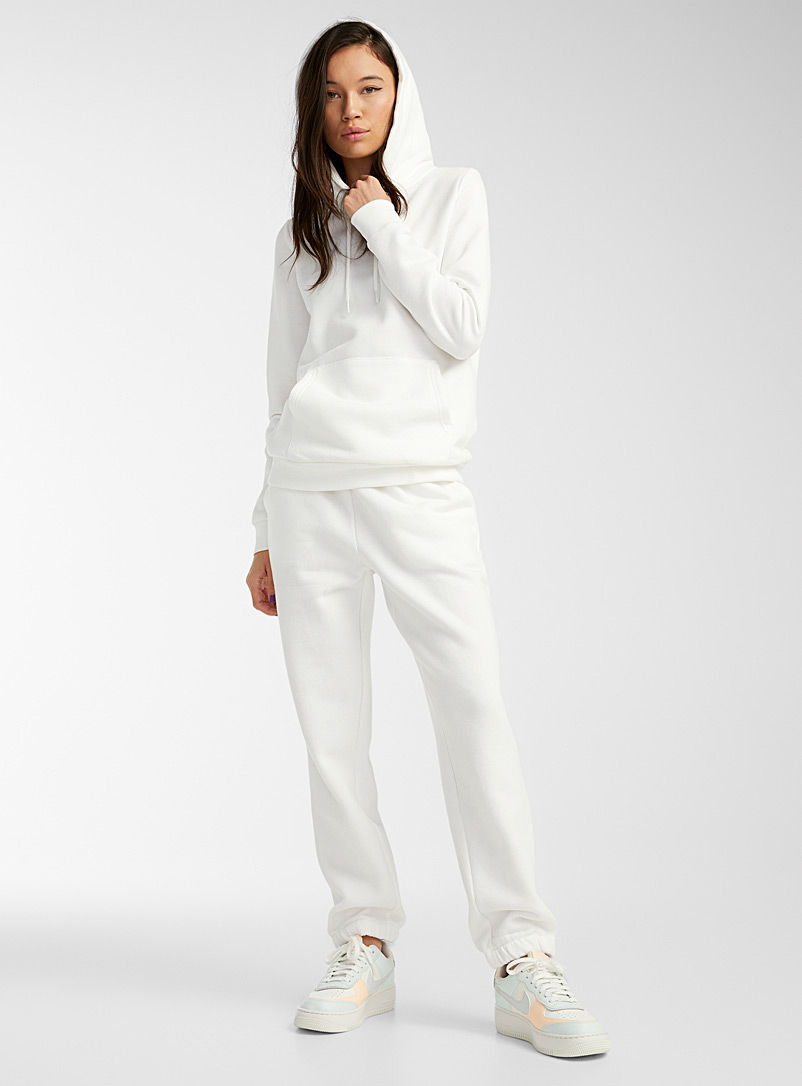 Twik White Organic cotton basic sweatpant for women