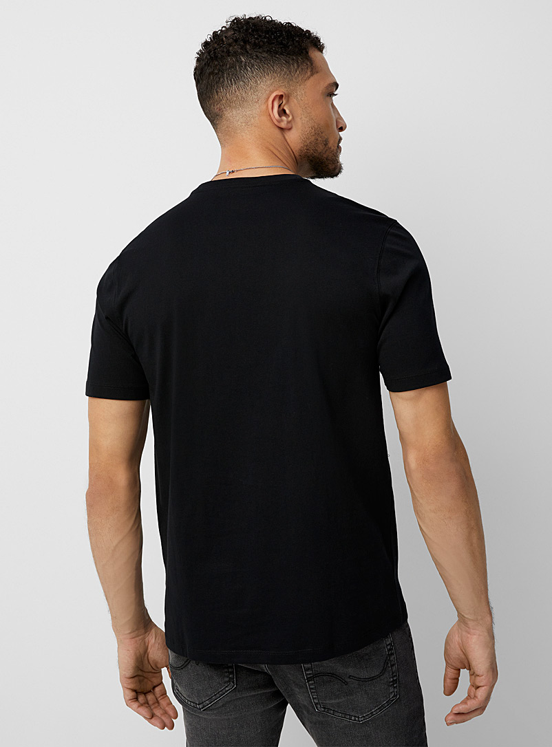 Le 31 Cream Beige 100% organic cotton crew-neck T-shirt for men