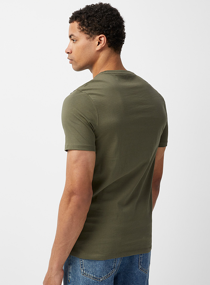 Le 31: Le t-shirt col rond pur coton bio <b>Coupe standard</b> Blanc pour homme