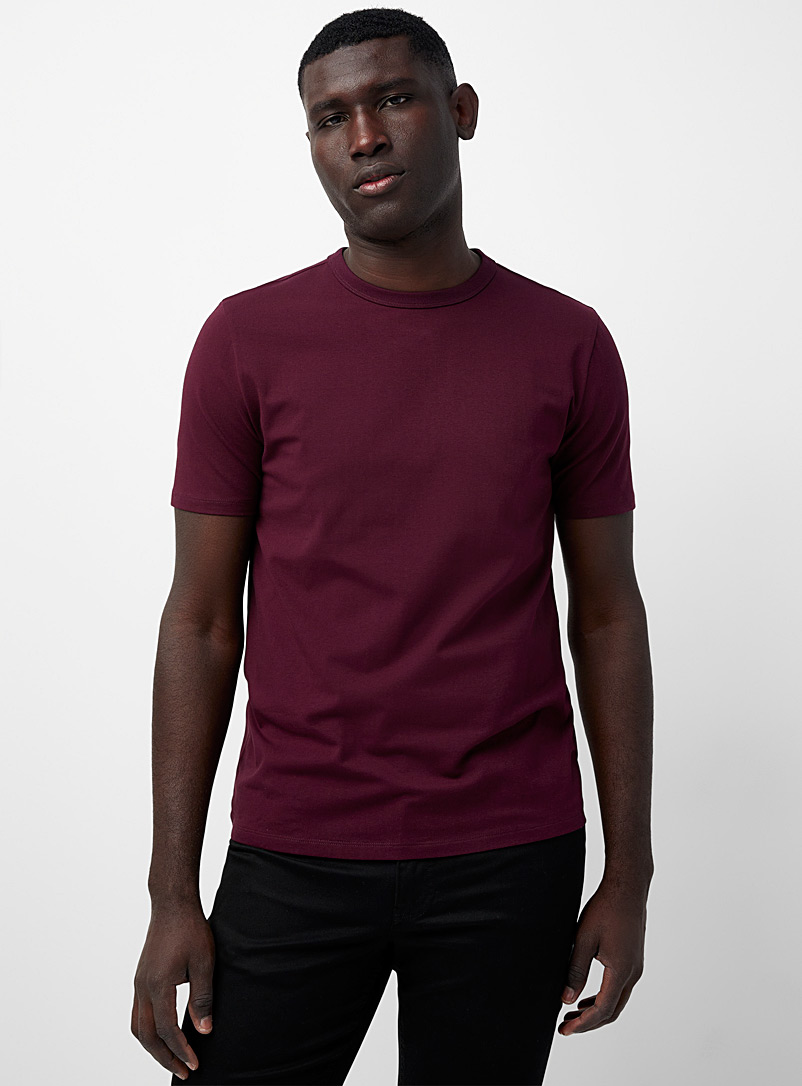 Le 31 Ruby Red Stretch jersey crew-neck T-shirt for men