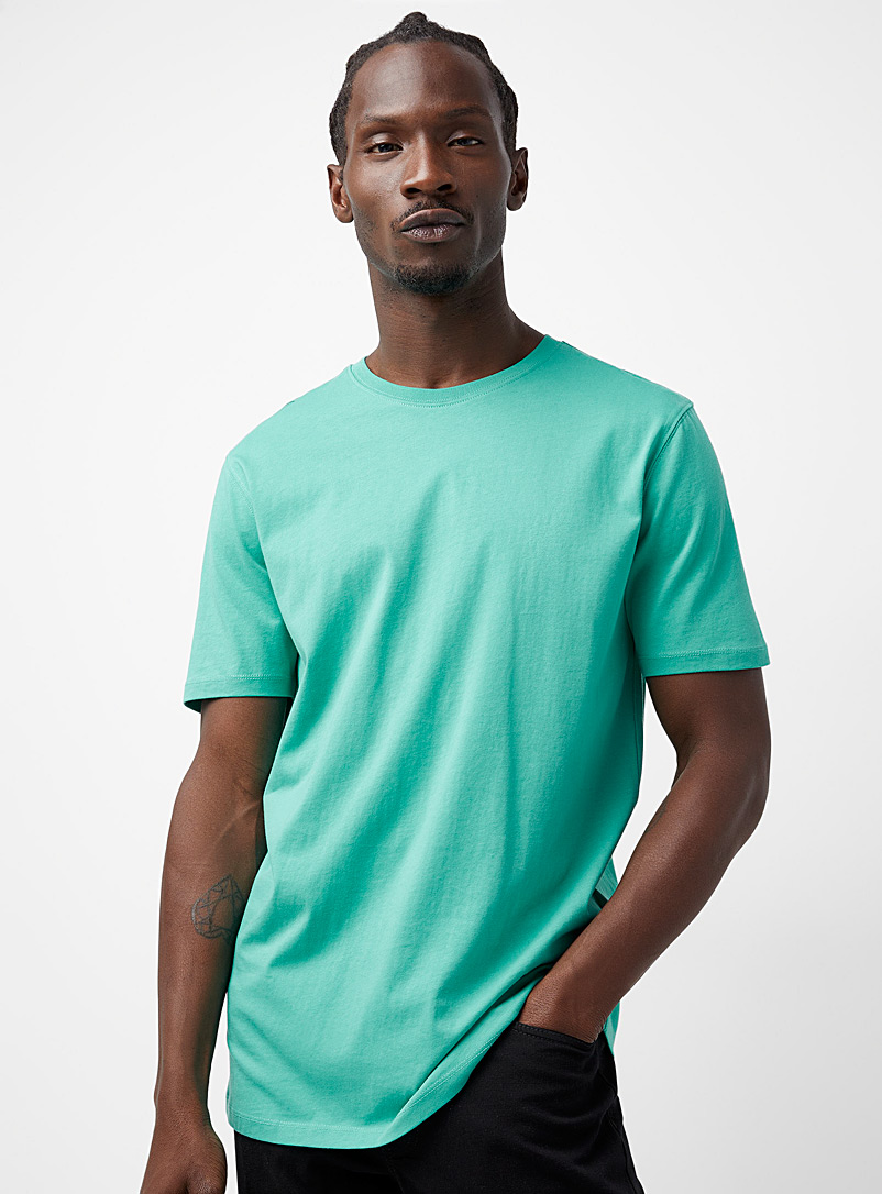 Le 31 Teal Colourful organic cotton T-shirt for men