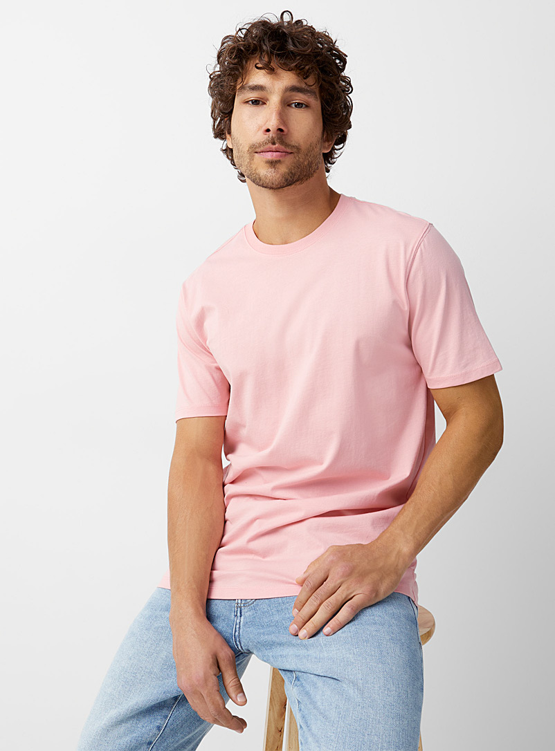 Le 31 Pink Colourful organic cotton T-shirt for men