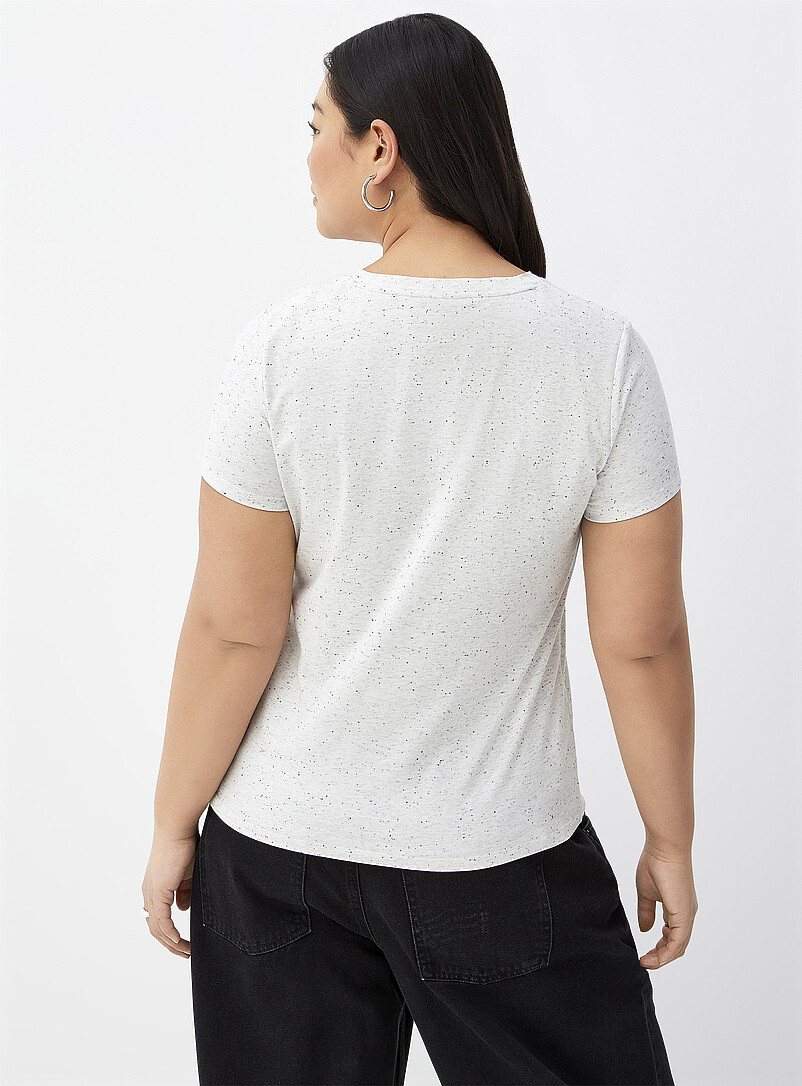 Twik White Lightweight jersey crew-neck tee <b>Slim fit</b> for women