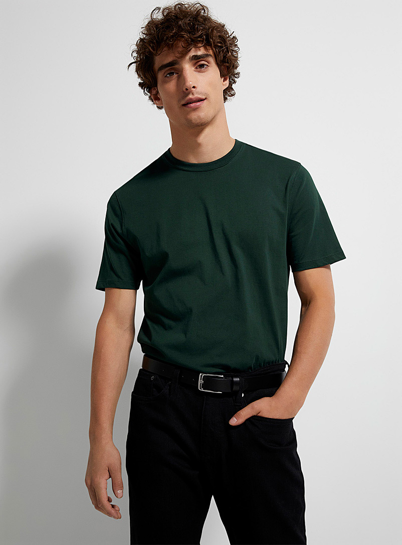 Le 31 Green Colourful organic cotton T-shirt for men