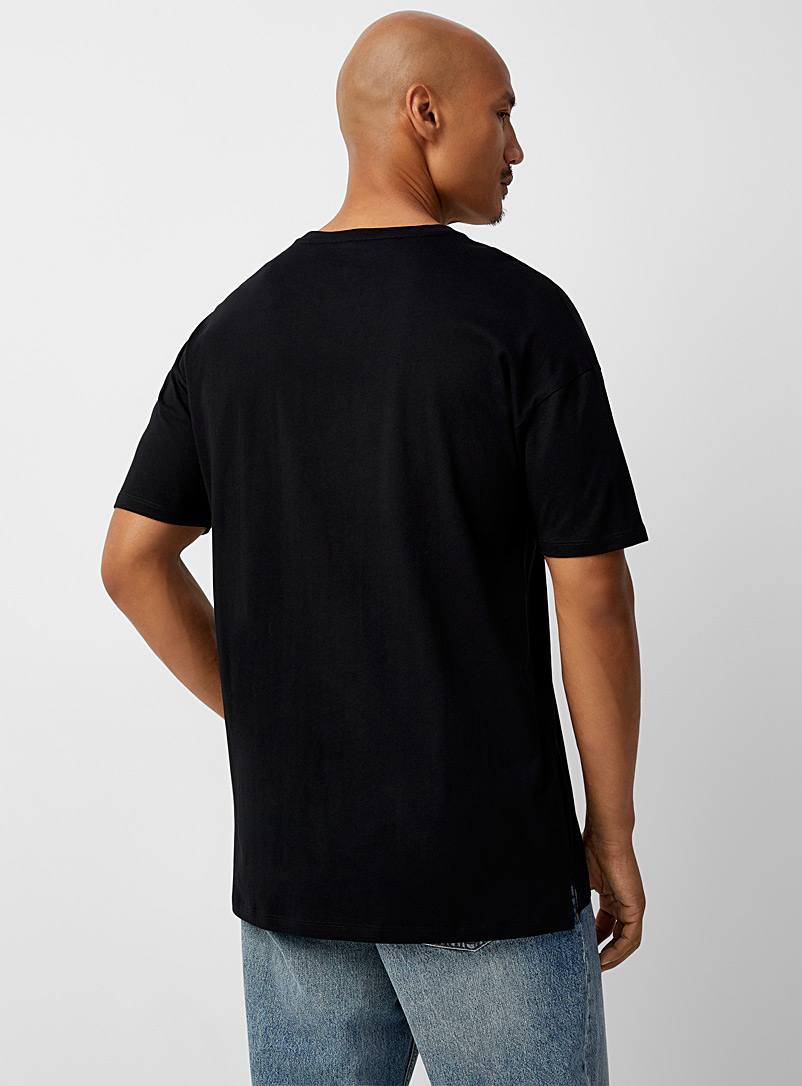 Le 31: Le t-shirt allong&eacute; coton biologique uni <b>Coupe allong&eacute;e</b> Blanc pour homme