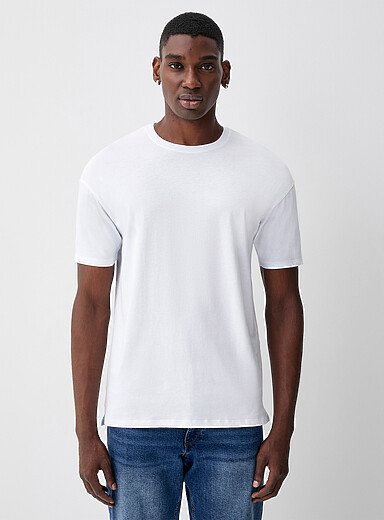 Le t-shirt allong&eacute; coton biologique uni <b>Coupe allong&eacute;e</b>
