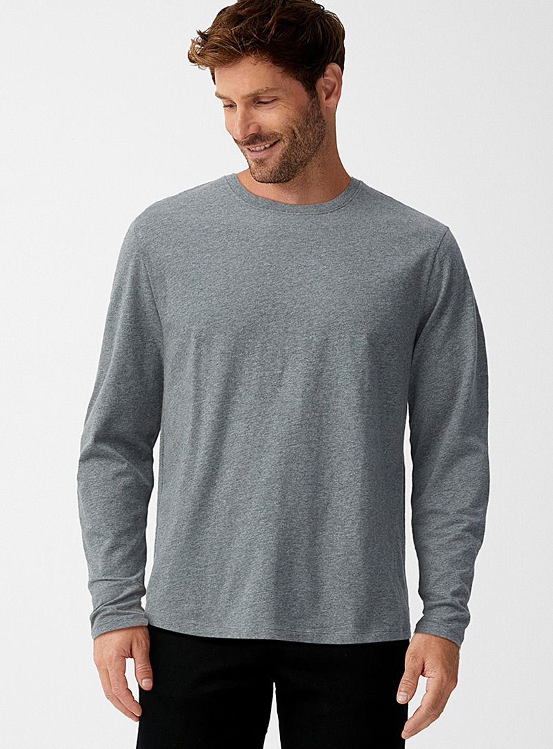 Let's Go Brandon Long Sleeve Dry Fit T Shirt - Gray - JayMac
