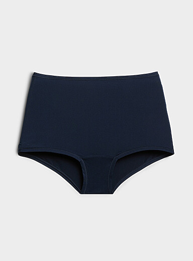 Miiyu: La gar&ccedil;onne microfibre unie Nylon recycl&eacute; Bleu fonc&eacute; - Indigo pour femme